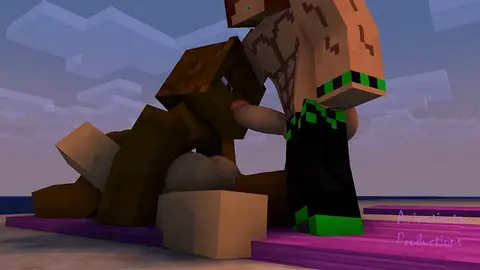 Bisexual Foursome in Minecraft NSFW Animation