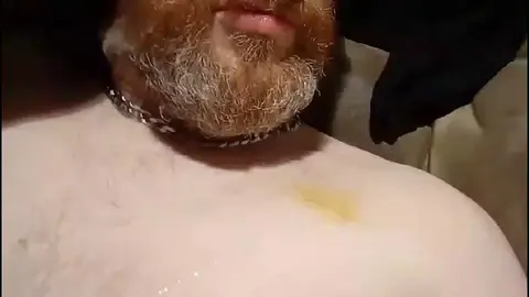 Bareback cumshot with deep penetration and tight ass