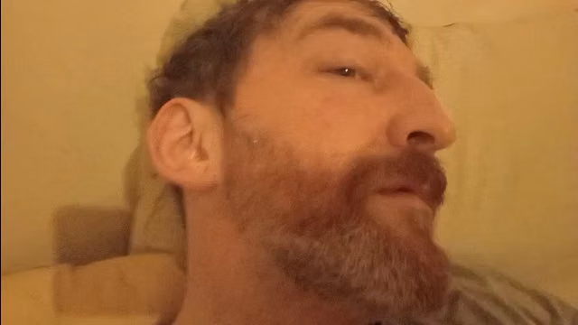 Man Shoots Thick Cum on Beard and Face