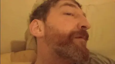 Man Shoots Thick Cum on Beard and Face