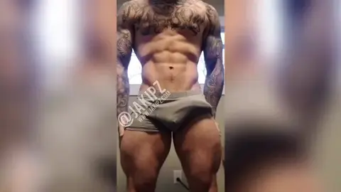 Jock Shows Off Big Cock in Grey Underwear