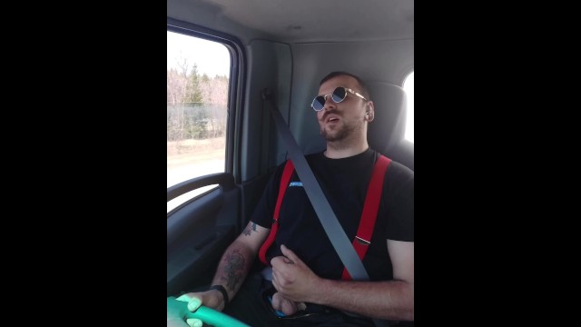 Truck Driver Receives Cumshot at Work