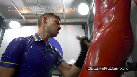 Hot Guys in Rubber Suits Engage in Sucking and Jerking