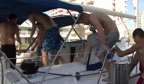 Three Friends Share Big Cock Sucking