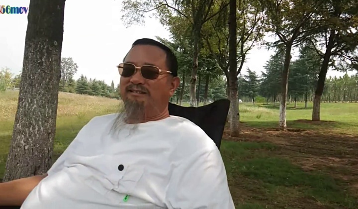 Elderly Man Uses Masturbator Outdoors and Ejaculates
