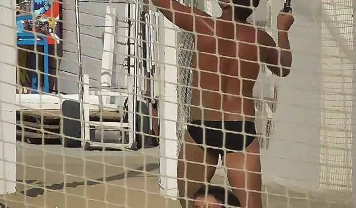 Gay Males in Speedos Enjoy Rimming Session