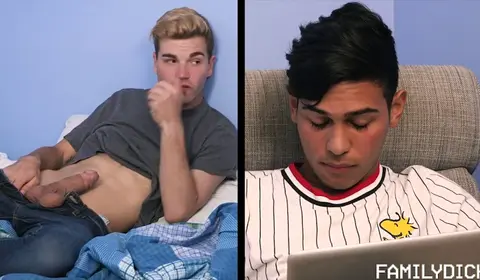 Men Share Bedroom for Hot Threesome