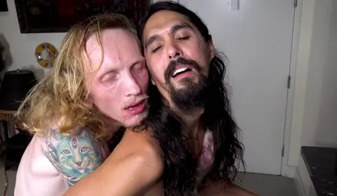 Gay Lovers Kiss and Fuck Passionately