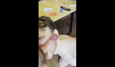 Daddy's Cock Worship with Thick Cum Swallowing