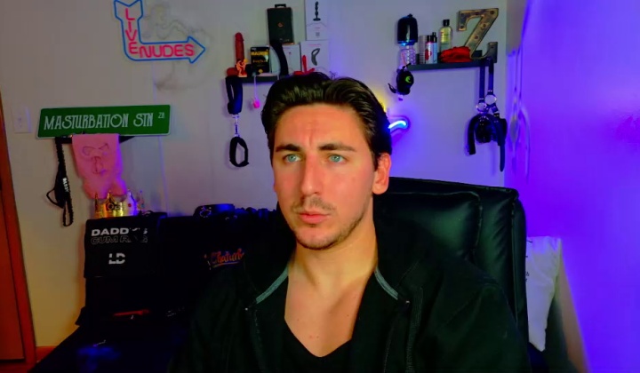 Handsome Guy Exposes Himself on Webcam