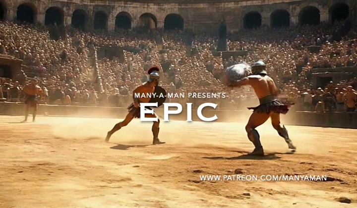 Gladiators Engage in Hardcore Group Action