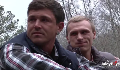 Rugged Men Enjoy Bareback Sex in the Woods