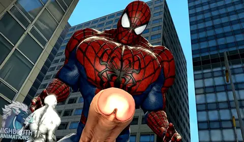 Superhero Rivals Engage in Intense Bareback