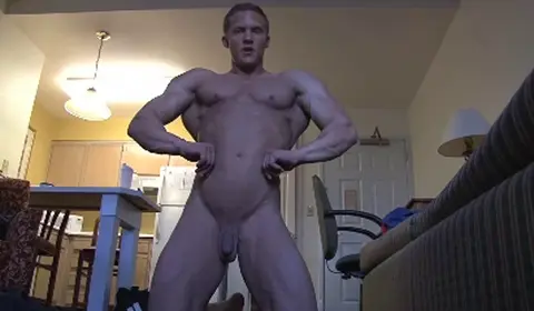 Muscle Guy Shows Off His Body