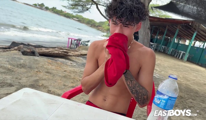 Latino Twink Gets Oiled Handjob and Fingering