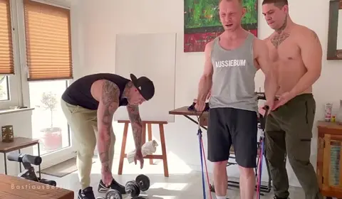 Three Guys Fuck in Berlin Apartment