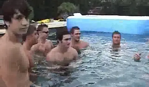 Frat Guys Play Pool Games