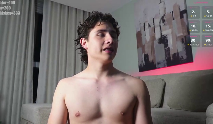 Naked Young Guy Teases Viewers During Live Chat