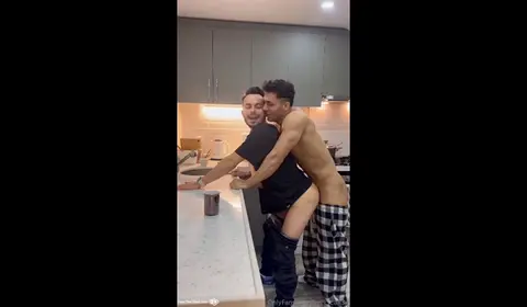 Horny Guy Fucks His Mate in Kitchen
