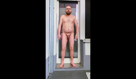 Naked Guy Locked Out Gets Fucked