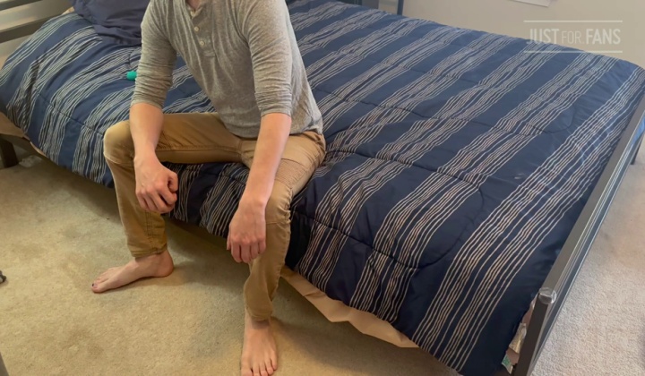 Guy Locked in Chastity Device Gets Teased