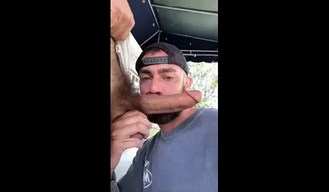 Gay Men Engage in Passionate Foreplay