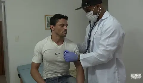 Gay Doctor Examines Patient's Body