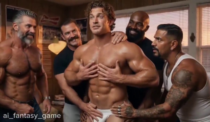 Group of Men Fuck Lucky Bottom