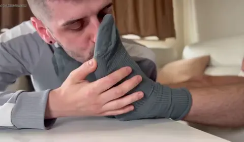 Gay Foot Fetish with Socks Tease