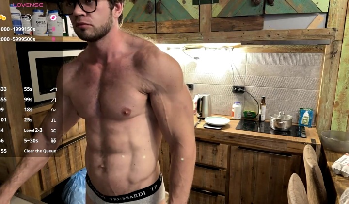 Muscular Guy Shows Off Hot Body and Jerks Off