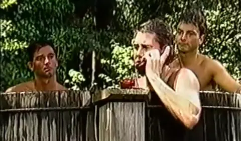 Gay Men Receive Enemas in Garden