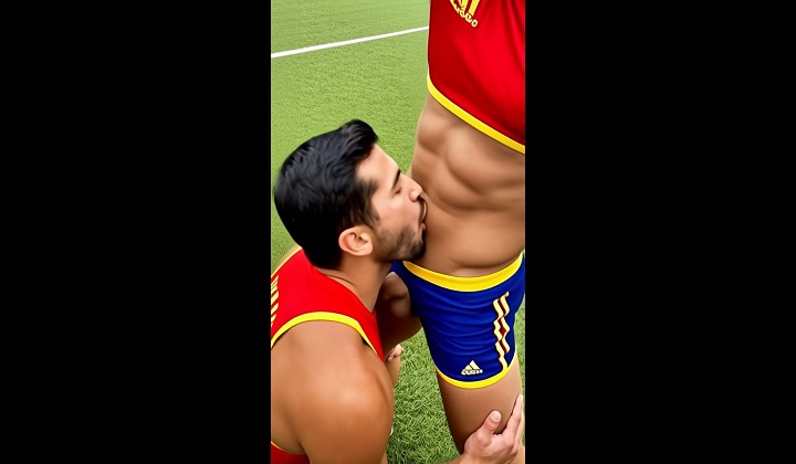 Gay Men Engage in Passionate Oral Sex