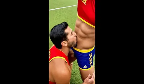 Gay Men Engage in Passionate Oral Sex