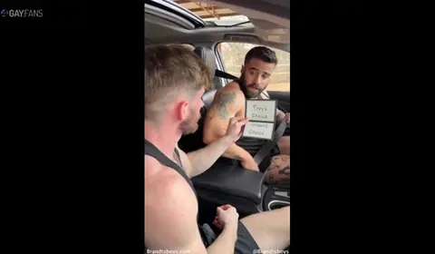 Two Guys Engage in Intense Blowjob Challenge