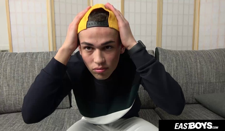Czech Twink Strips and Masturbates on Camera