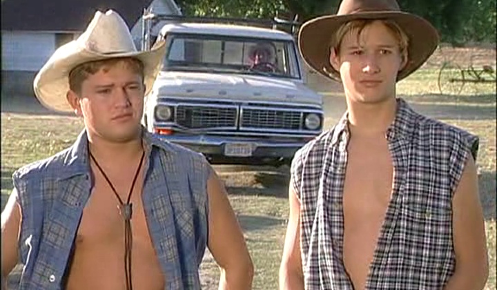 Cowboy Threesome with Rugged Men