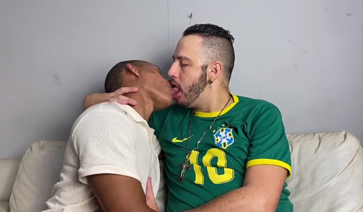 Derrick Patrick & Mario Soares Share Latin Lovers in Hot Kisses