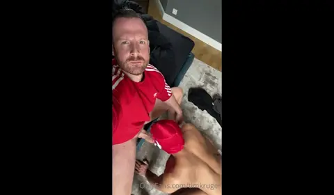 Muscular Twink Gets Fucked in Bedroom by Two Tops