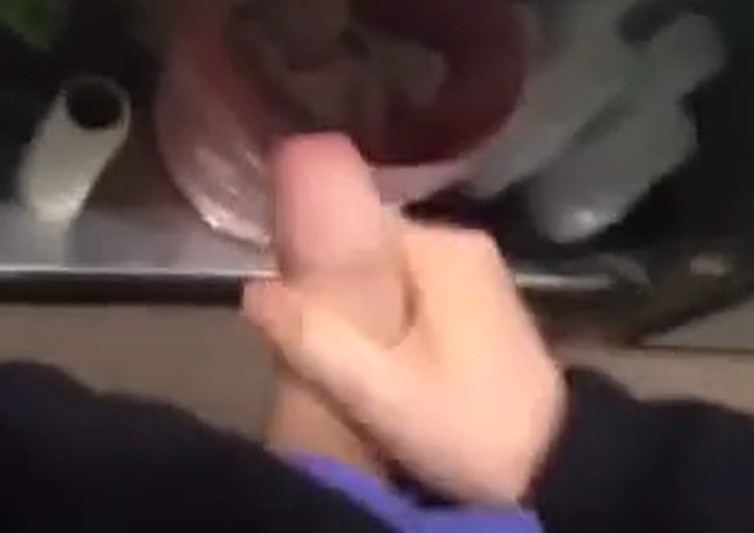 Office Worker Cumming at Desk