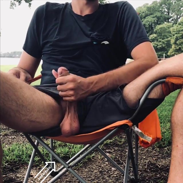 Horny Guy Exposes Uncut Cock in Public