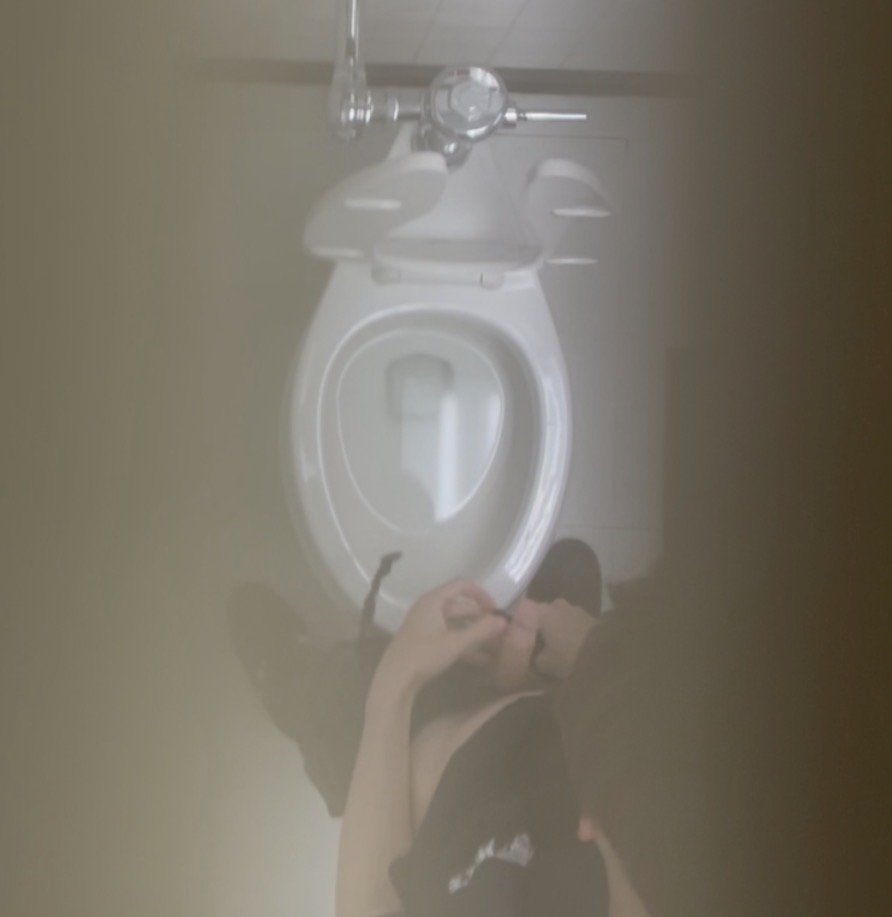 Young Skater Farts While Urinating