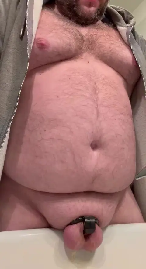 Bear in Chastity Gets Urinated On
