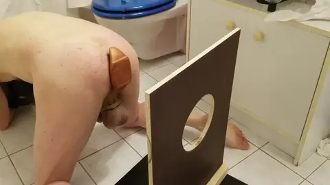 Hunk Plays with Large Anal Plug