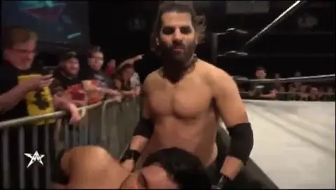 Wrestlers Engage in Intense Brutal Brawl