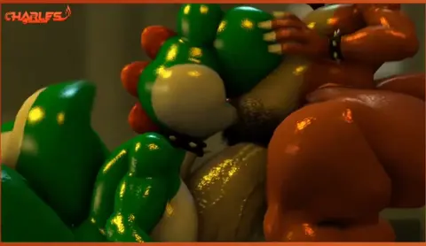 Yoshi's Ass Stretched with Cum Inflation