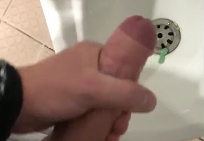Public Urinal Wanking