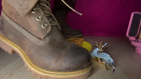 Guy Crushes Sweet Treats with Timberland Boots