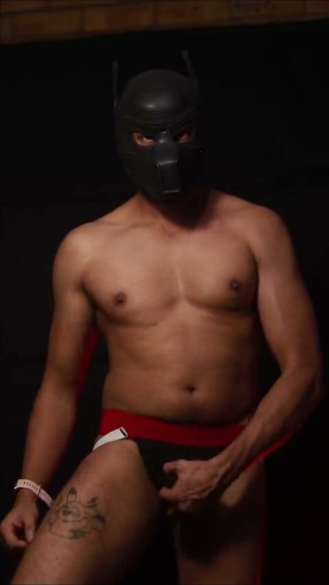 Horny Pup Masturbates with Loud Sighs