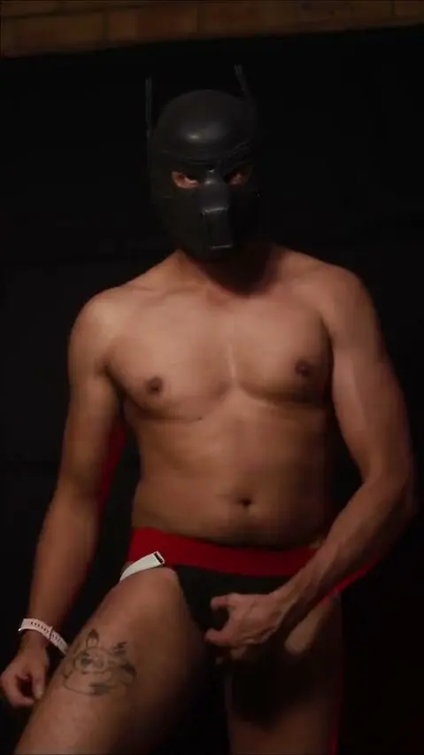 Horny Pup Masturbates with Loud Sighs