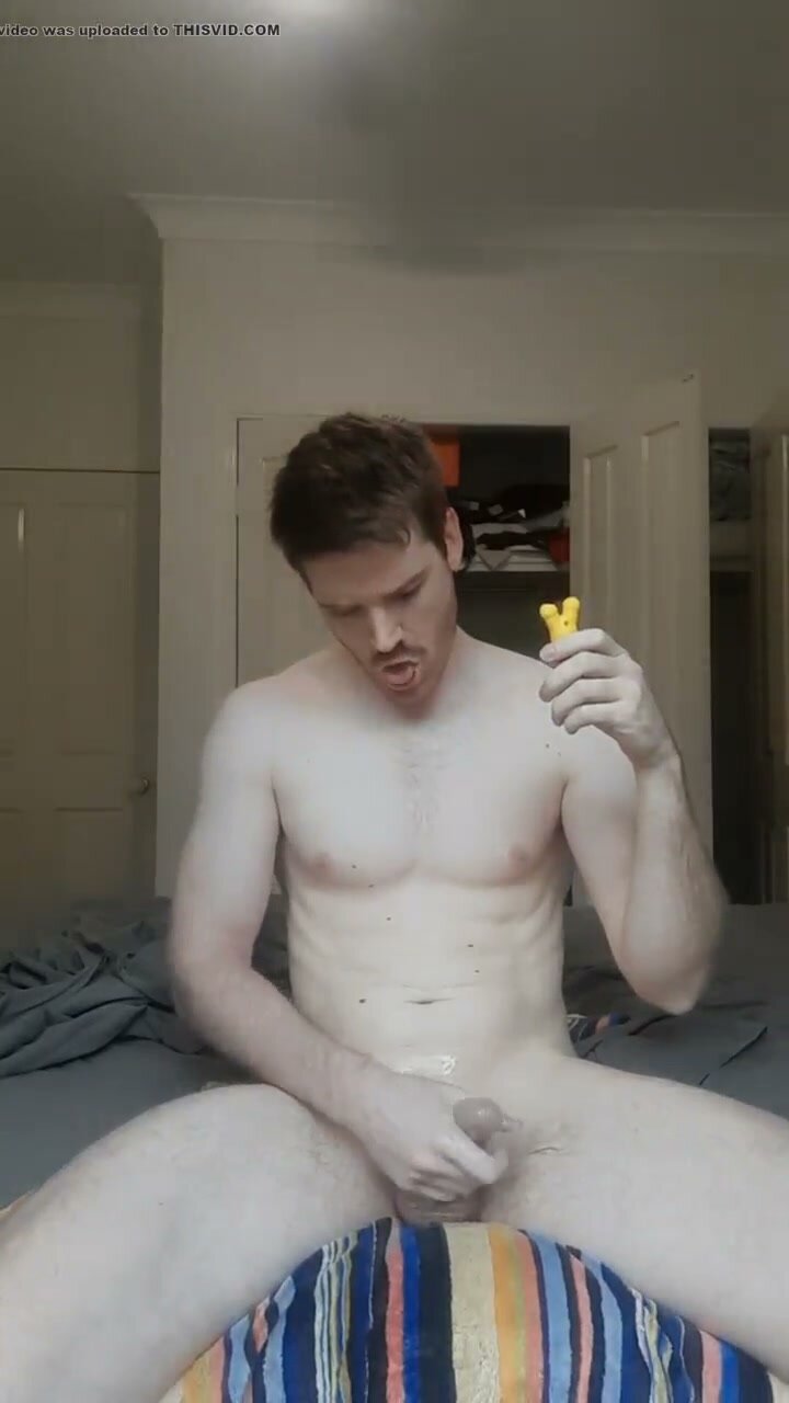 Twink Double Fucks Himself with Two Dildos